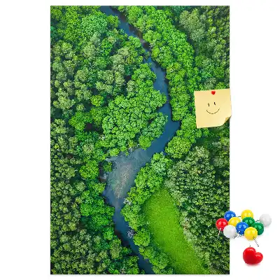 Cork Note Board Forest stream