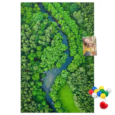 Forest Stream Cork Note Board