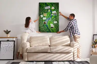 Forest Stream Cork Note Board