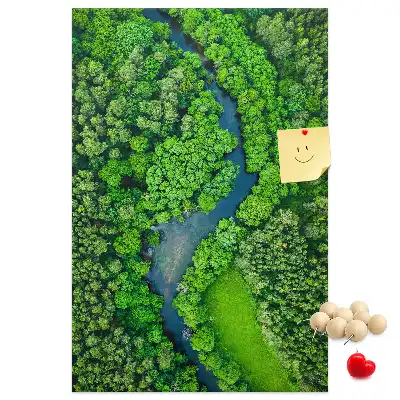 Forest Stream Cork Note Board