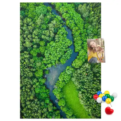 Forest Stream Cork Note Board