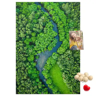 Forest Stream Cork Note Board