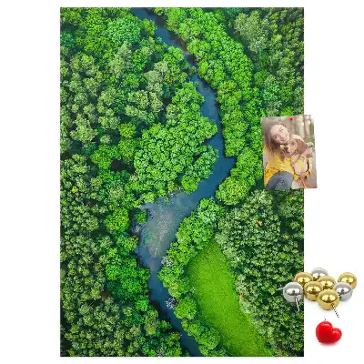 Forest Stream Cork Note Board