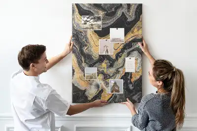 Artistic abstract spots wall cork memo board