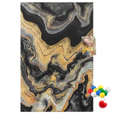 Artistic abstract spots wall cork memo board