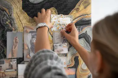 Artistic abstract spots wall cork memo board