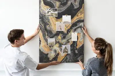 Artistic abstract spots wall cork memo board