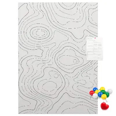 Cork pin board Linear abstraction