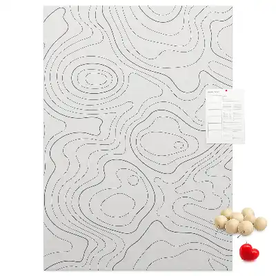 Cork pin board Linear abstraction