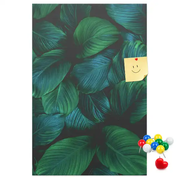 Large Tropical Leaves Cork Note Board