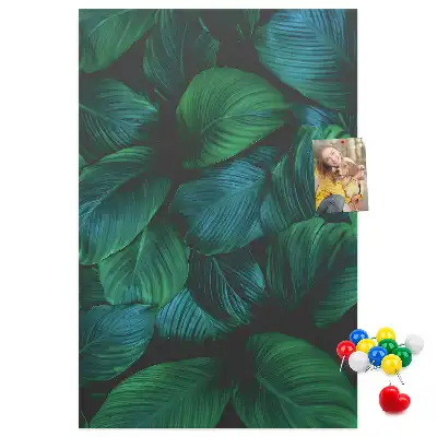Large Tropical Leaves Cork Note Board