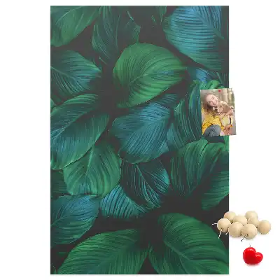 Large Tropical Leaves Cork Note Board