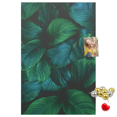 Large Tropical Leaves Cork Note Board