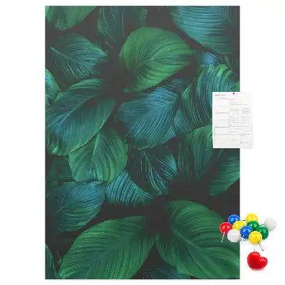 Large Tropical Leaves Cork Note Board