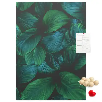 Large Tropical Leaves Cork Note Board