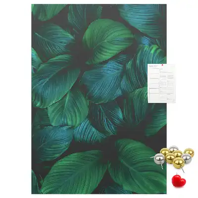 Large Tropical Leaves Cork Note Board