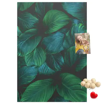 Large Tropical Leaves Cork Note Board
