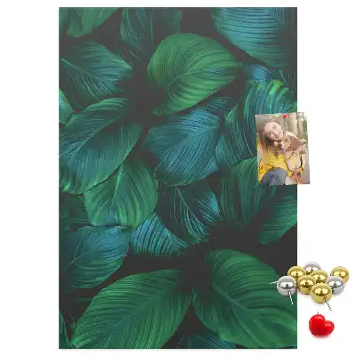 Large Tropical Leaves Cork Note Board