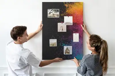 Wall cork memo board in powder pink