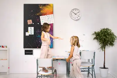 Wall cork memo board in powder pink