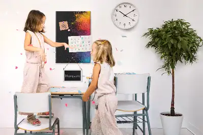 Wall cork memo board in powder pink