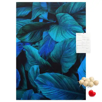 Cork pin board Tropical leaves