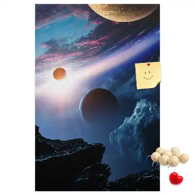Cork Note Board Universe galaxy