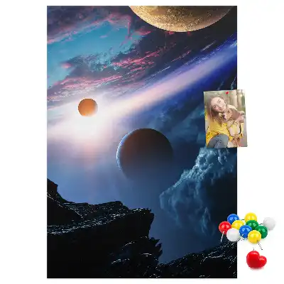 Cork Note Board Universe galaxy