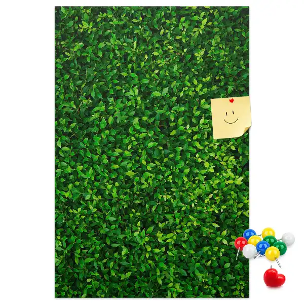 Fence in leaves cork pin board