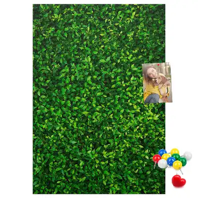 Fence in leaves cork pin board