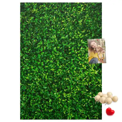 Fence in leaves cork pin board