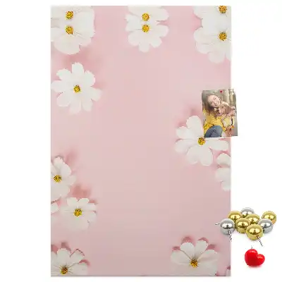 Wildflower daisies cork note board