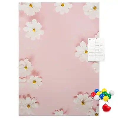 Wildflower daisies cork note board