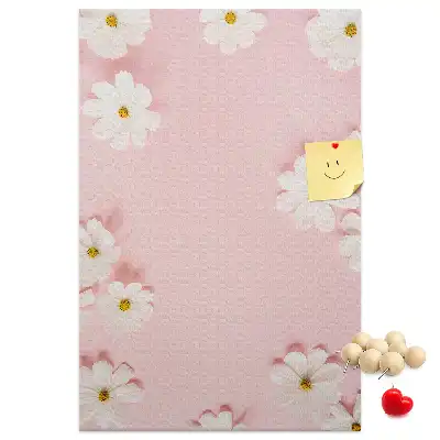 Wildflower daisies cork note board