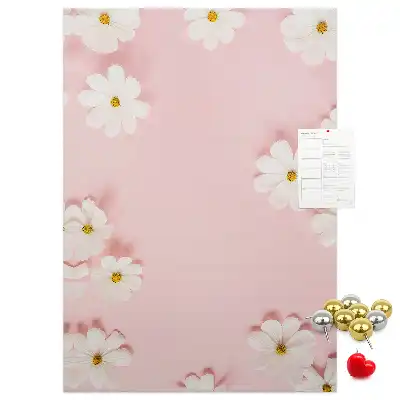 Wildflower daisies cork note board