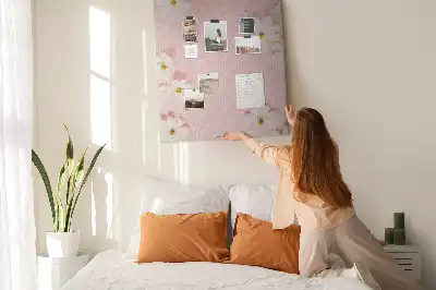 Wildflower daisies cork note board