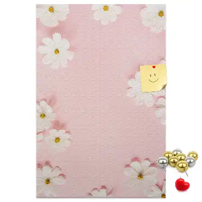 Wildflower daisies cork note board