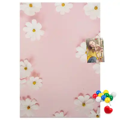 Wildflower daisies cork note board