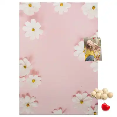 Wildflower daisies cork note board