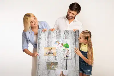 Painted cork pin board