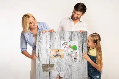 Painted cork pin board