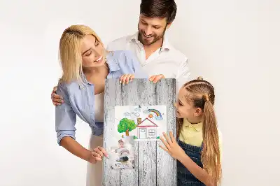 Painted cork pin board