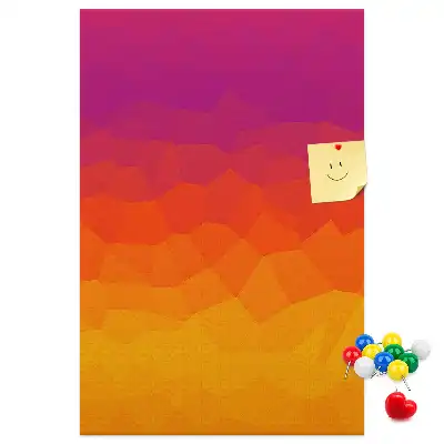 Wall cork memo board Rising Sun Gradient