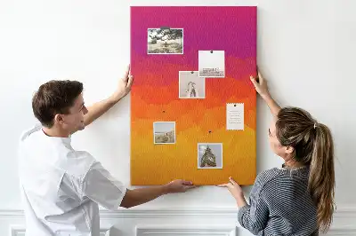 Wall cork memo board Rising Sun Gradient