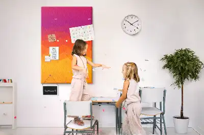Wall cork memo board Rising Sun Gradient