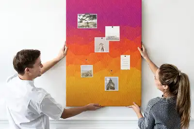 Wall cork memo board Rising Sun Gradient