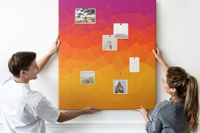 Rising Sun Gradient wall cork memo board