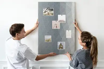 Cork pin board Abstract gray waves