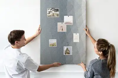Cork pin board Abstract gray waves