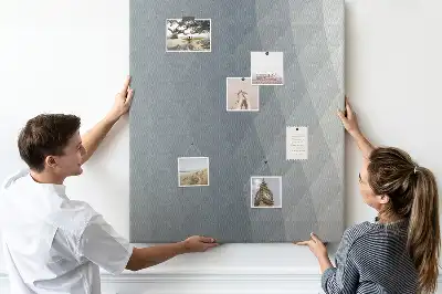 Cork pin board Abstract gray waves